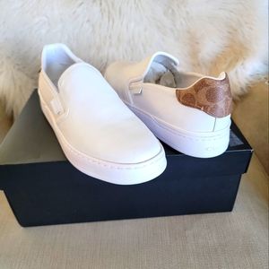 Coach White Leather Walker